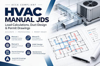 do manual jds hvac load calculations and duct design for permits