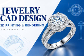 do jewelry cad design for 3d printing and rendering