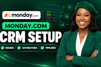 setup monday CRM for construction project management and automation