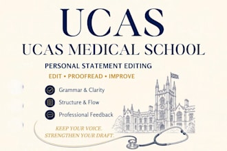 edit, proofread ucas medical school personal statement