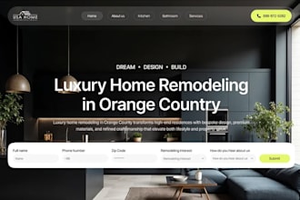 design wix home renovation website contractor remodeling construction website