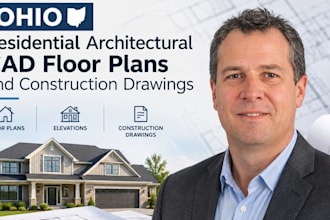 create ohio residential architectural cad floor plans and construction drawings
