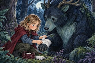 aquarell kinderbuchillustration und bilderbuch illustration für kinder