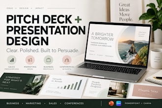 design a professional pitch deck or business presentation