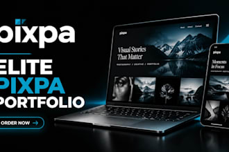 design premium pixpa portfolio website for photographers template customization