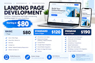 help to create a landing page for your company