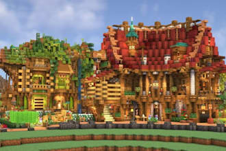 build minecraft survival or creative worlds, base, spawns and farms