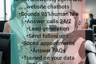 develop ai chatbot and voice agent for 24 7 customer service