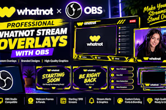 design professional whatnot stream overlays with obs