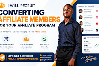 recruit converting affiliate members for your affiliate program