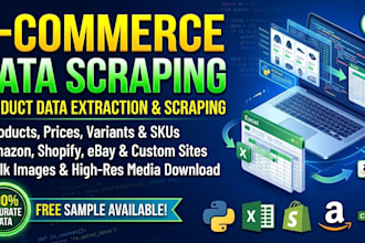 scrape ecommerce products, prices, and store data using python