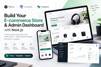 build your ecommerce store and admin dashboard with nextjs