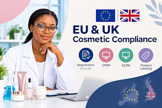 help with eu UK cosmetic registration, cpnp, scpn and product labeling