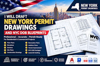 draft new york permit drawings and NYC dob blueprints