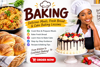 cook rice, bake bread and teach you how to bake cake