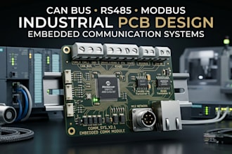 design can bus rs485 modbus pcb for embedded industrial automation