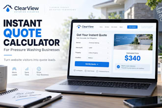 build a pressure washing instant quote calculator