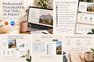 create professional powerpoint and canva presentations