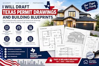 draft texas permit drawings and building blueprints