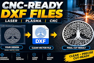 create dxf vector files for cnc laser and plasma cutting