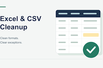 clean and organize your excel or CSV spreadsheet
