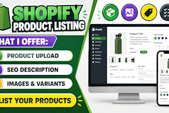 professional shopify product listing data entry manually