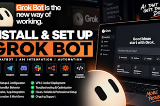 install and setup grok bot, x ai agent for you