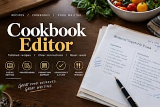 professionally edit your cookbook and recipes