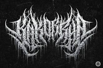 do technical progressive metal style logo for you