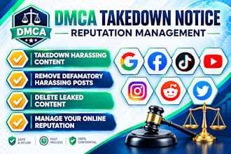 send dmca takedown to remove copyright content from google reddit x fb and insta