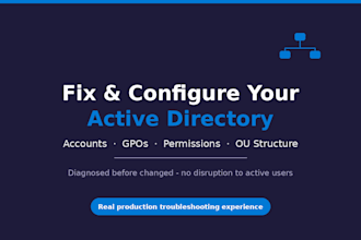 fix or configure your active directory environment