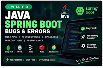 fix bugs and errors in your java spring boot application
