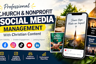 manage church and nonprofit social media with christian content