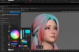 create realistic 3d metahuman hair groom, with xgen hair for unreal engine model