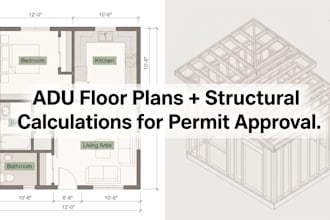 create adu floor plans with structural calculations for permit approval