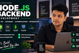 develop a node js backend and rest API for your web or mobile app