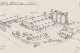 design an agricultural processing facility