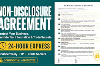 draft a bulletproof non disclosure agreement nda for your business