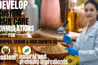 develop haircare formulations and cosmetic product formulas