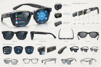 create smart glass, eyewear and sunglasses product designs