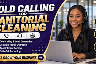 do cold calling and appointment setting for janitorial cleaning leads