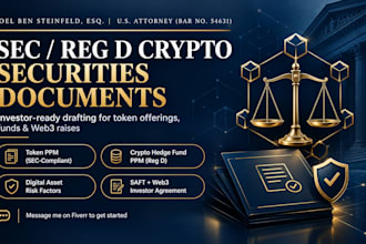draft an sec compliant ppm for your crypto token project