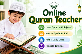 be your online quran teacher and quran tutor for kids