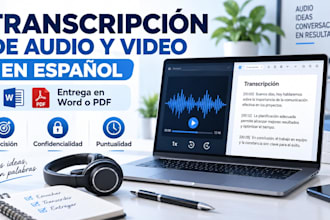 transcribe spanish audio and video accurately to word