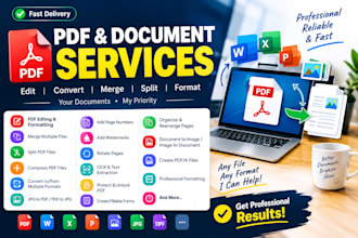 edit, convert, merge, split and format PDF files