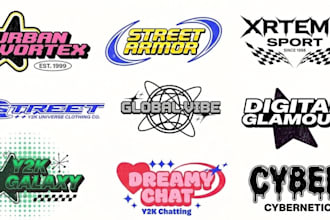 design y2k style streetwear logo for your brand