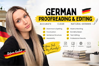 proofread grammar check and edit your german texts or any content professionally