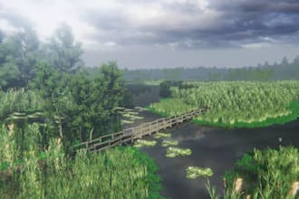 3d game environment 3d game map 3d landscape design modular 3d environment ue5