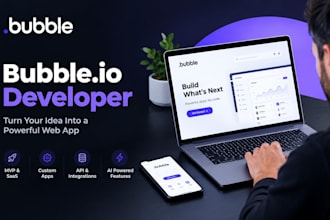 build bubble io developer, bubble website, bubble mvp, bubble saas app, crm,n8n,