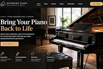 build squarespace piano restoration website piano repair piano service website